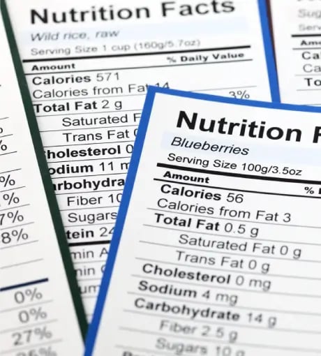 A collection of Nutrition Facts.